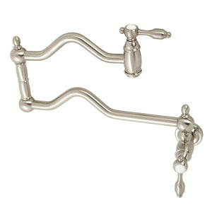 Tudor KS2108TAL Two-Handle Pot Filler, Brushed Nickel