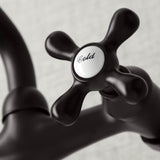 Kingston KS213ORB Two-Handle 2-Hole Wall Mount Kitchen Faucet, Oil Rubbed Bronze