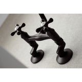 Kingston KS213ORB Two-Handle 2-Hole Wall Mount Kitchen Faucet, Oil Rubbed Bronze
