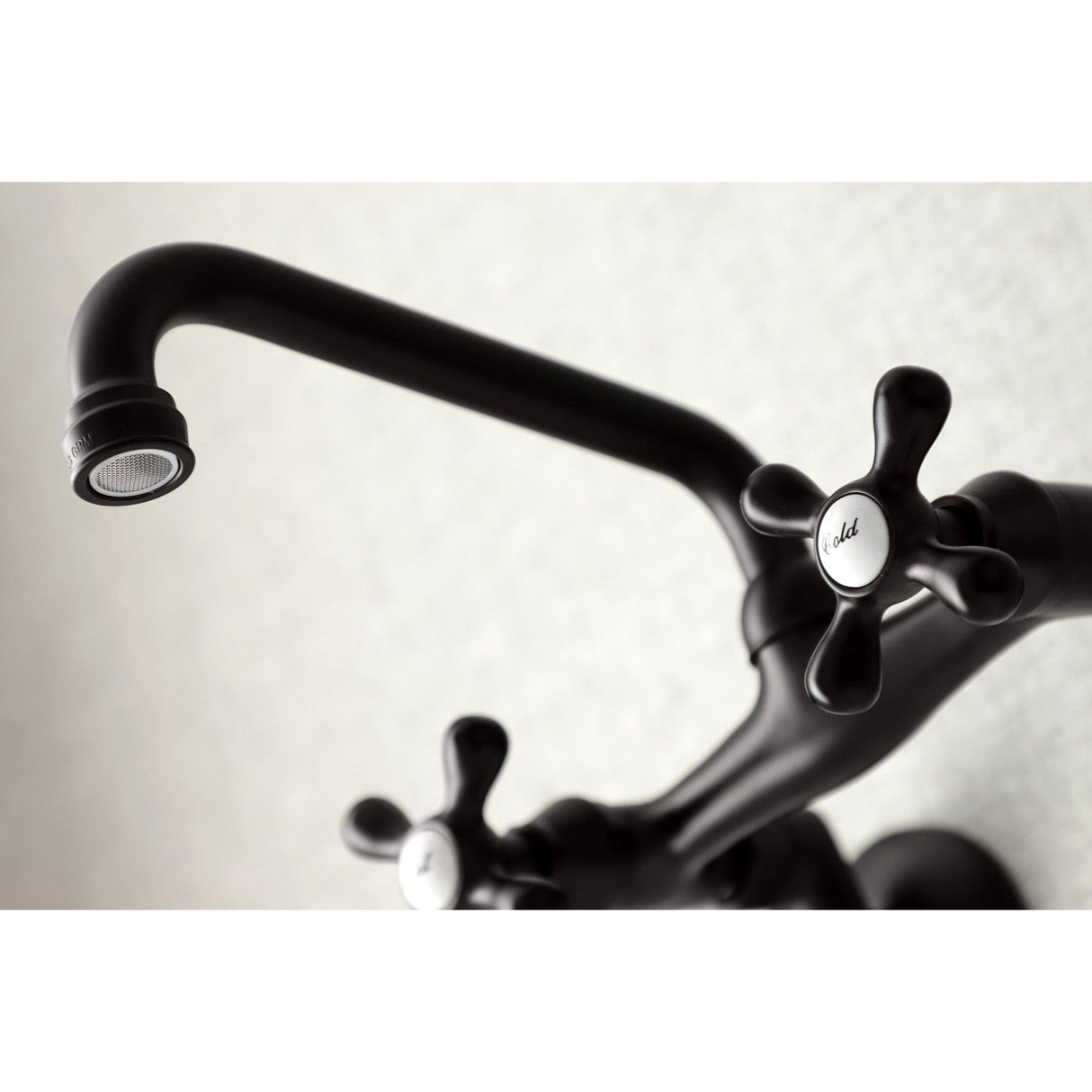 Kingston KS213ORB Two-Handle 2-Hole Wall Mount Kitchen Faucet, Oil Rubbed Bronze
