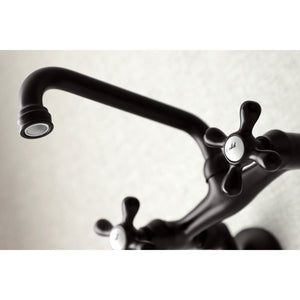 Kingston KS213ORB Two-Handle 2-Hole Wall Mount Kitchen Faucet, Oil Rubbed Bronze