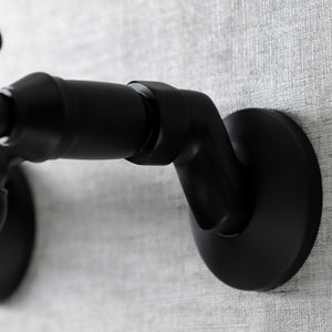 Kingston KS215MB Two-Handle 2-Hole Wall Mount Bathroom Faucet, Matte Black