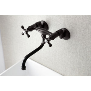 Kingston KS216ORB Two-Handle 2-Hole Wall Mount Bathroom Faucet, Oil Rubbed Bronze