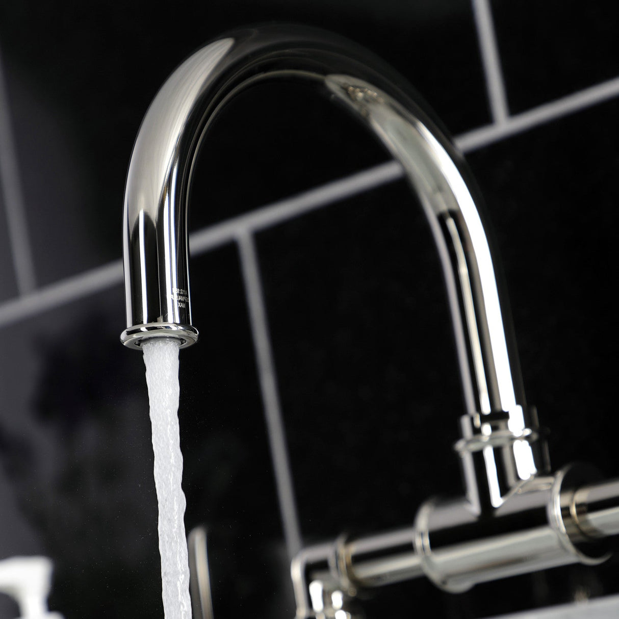 Whitaker KS2176KL Two-Handle 2-Hole Deck Mount Bridge Bathroom Faucet with Pop-Up Drain, Polished Nickel