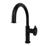 Belknap KS2230RX Single-Handle 1-Hole Deck Mount Bathroom Faucet with Push Pop-Up, Matte Black