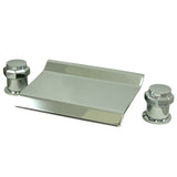 Milano KS2241AR Two-Handle 3-Hole Deck Mount Roman Tub Faucet, Polished Chrome