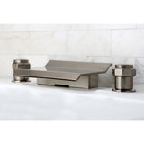 Milano KS2248AR Two-Handle 3-Hole Deck Mount Roman Tub Faucet, Brushed Nickel