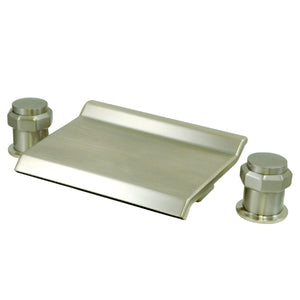 Milano KS2248AR Two-Handle 3-Hole Deck Mount Roman Tub Faucet, Brushed Nickel