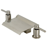 KS2248DL Two-Handle 3-Hole Deck Mount Roman Tub Faucet, Brushed Nickel