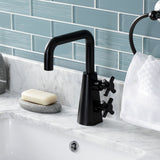 Constantine KS2260DX Two-Handle 1-Hole Deck Mount Bathroom Faucet with Push Pop-Up, Matte Black