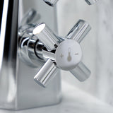 Constantine KS2261DX Two-Handle 1-Hole Deck Mount Bathroom Faucet with Push Pop-Up, Polished Chrome