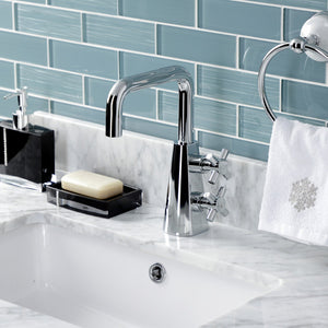 Constantine KS2261DX Two-Handle 1-Hole Deck Mount Bathroom Faucet with Push Pop-Up, Polished Chrome