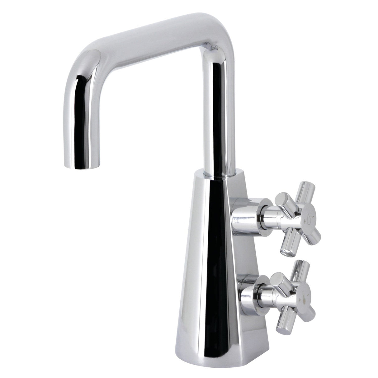 Constantine KS2261DX Two-Handle 1-Hole Deck Mount Bathroom Faucet with Push Pop-Up, Polished Chrome