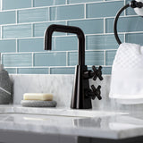 Constantine KS2265DX Two-Handle 1-Hole Deck Mount Bathroom Faucet with Push Pop-Up, Oil Rubbed Bronze