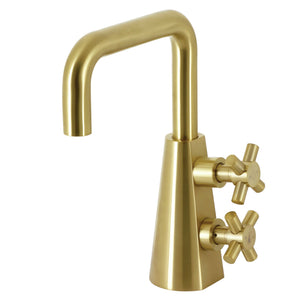 Constantine KS2267DX Two-Handle 1-Hole Deck Mount Bathroom Faucet with Push Pop-Up, Brushed Brass