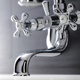 Kingston KS226C Two-Handle Clawfoot Tub Faucet with Hand Shower, Polished Chrome