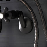 Kingston KS226ORB Two-Handle Clawfoot Tub Faucet with Hand Shower, Oil Rubbed Bronze