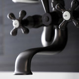 Kingston KS226ORB Two-Handle Clawfoot Tub Faucet with Hand Shower, Oil Rubbed Bronze