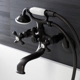 Kingston KS226ORB Two-Handle Clawfoot Tub Faucet with Hand Shower, Oil Rubbed Bronze