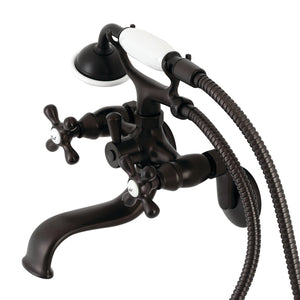 Kingston KS226ORB Two-Handle Clawfoot Tub Faucet with Hand Shower, Oil Rubbed Bronze