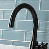 Constantine KS2290DX Two-Handle 1-Hole Deck Mount Bathroom Faucet with Push Pop-Up, Matte Black