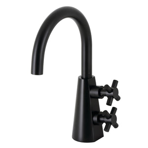 Constantine KS2290DX Two-Handle 1-Hole Deck Mount Bathroom Faucet with Push Pop-Up, Matte Black