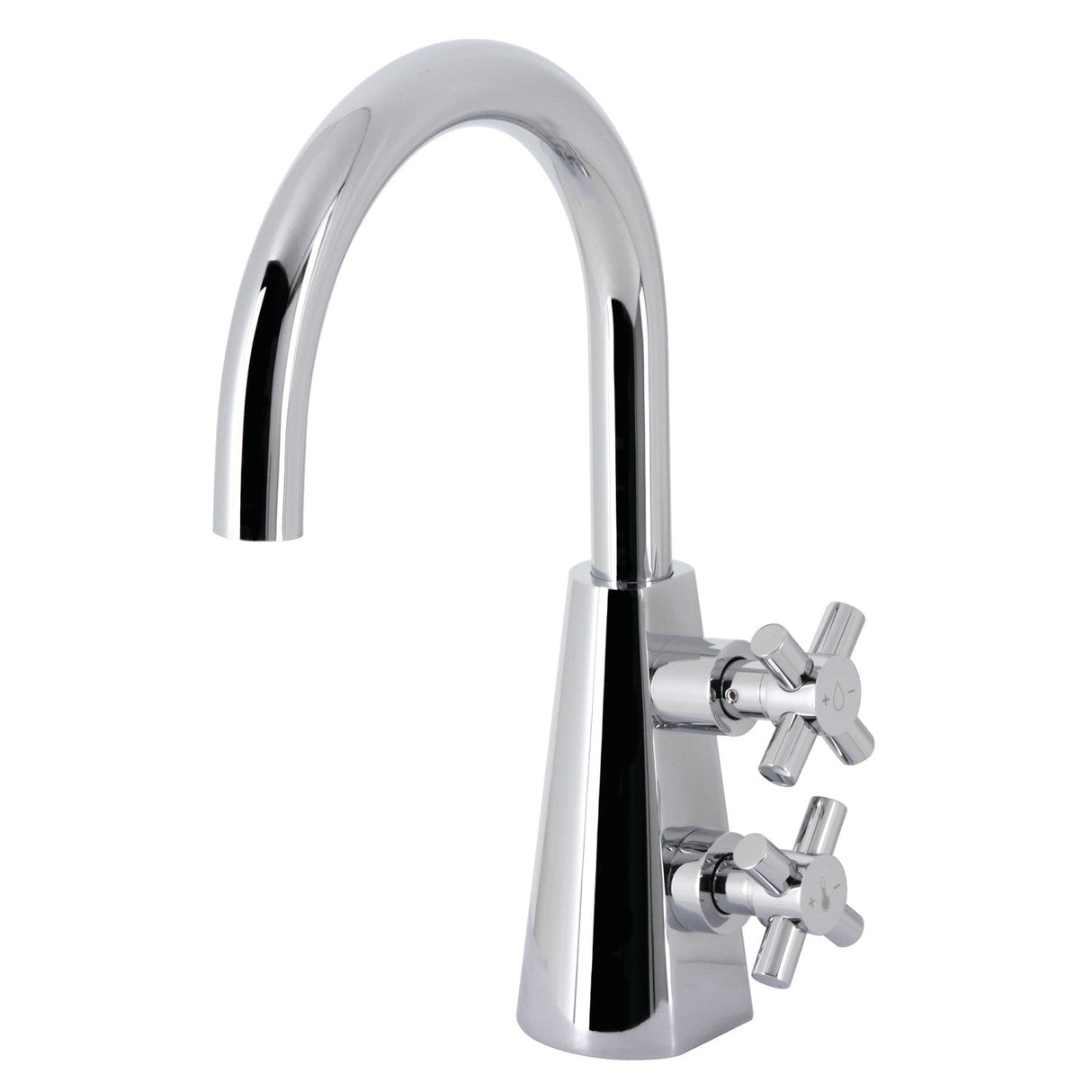 Constantine KS2291DX Two-Handle 1-Hole Deck Mount Bathroom Faucet with Push Pop-Up, Polished Chrome
