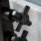 Constantine KS2295DX Two-Handle 1-Hole Deck Mount Bathroom Faucet with Push Pop-Up, Oil Rubbed Bronze