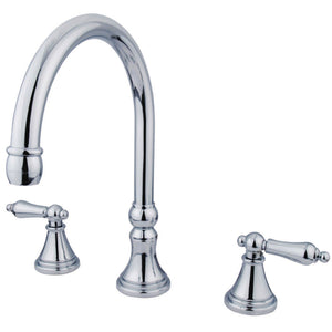 Roman KS2341AL Two-Handle 3-Hole Deck Mount Roman Tub Faucet, Polished Chrome