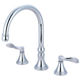 NuFrench KS2341DFL Two-Handle 3-Hole Deck Mount Roman Tub Faucet, Polished Chrome