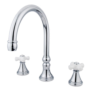 Roman KS2341PX Two-Handle 3-Hole Deck Mount Roman Tub Faucet, Polished Chrome