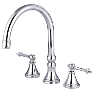 Templeton KS2341TL Two-Handle 3-Hole Deck Mount Roman Tub Faucet, Polished Chrome