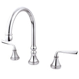 Silver Sage KS2341ZL Two-Handle 3-Hole Deck Mount Roman Tub Faucet, Polished Chrome