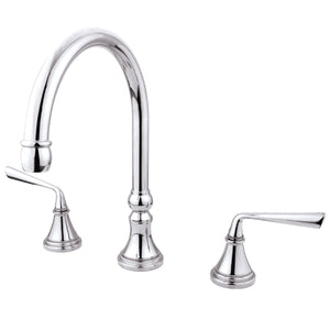 Silver Sage KS2341ZL Two-Handle 3-Hole Deck Mount Roman Tub Faucet, Polished Chrome