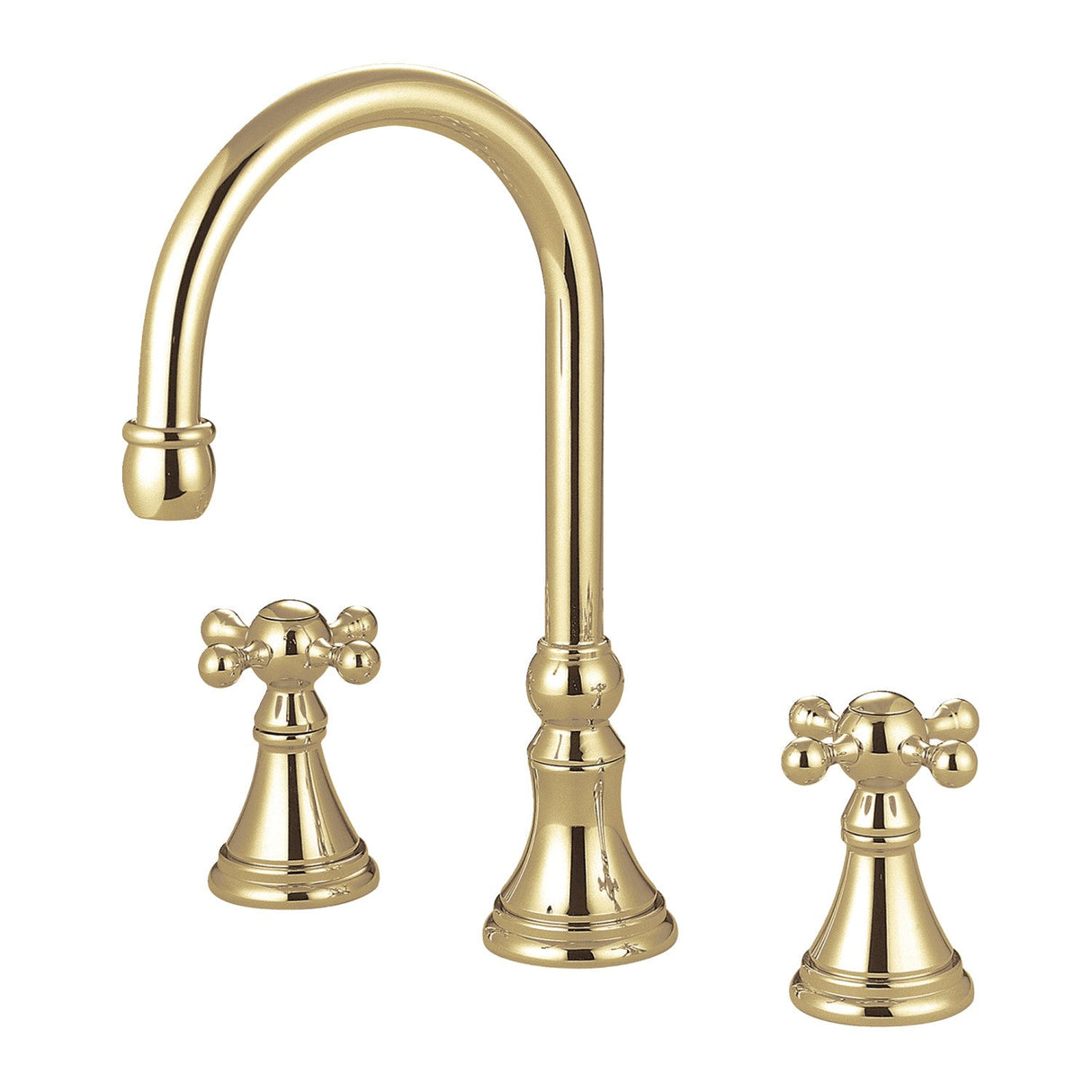 Roman KS2342KX Two-Handle 3-Hole Deck Mount Roman Tub Faucet, Polished Brass