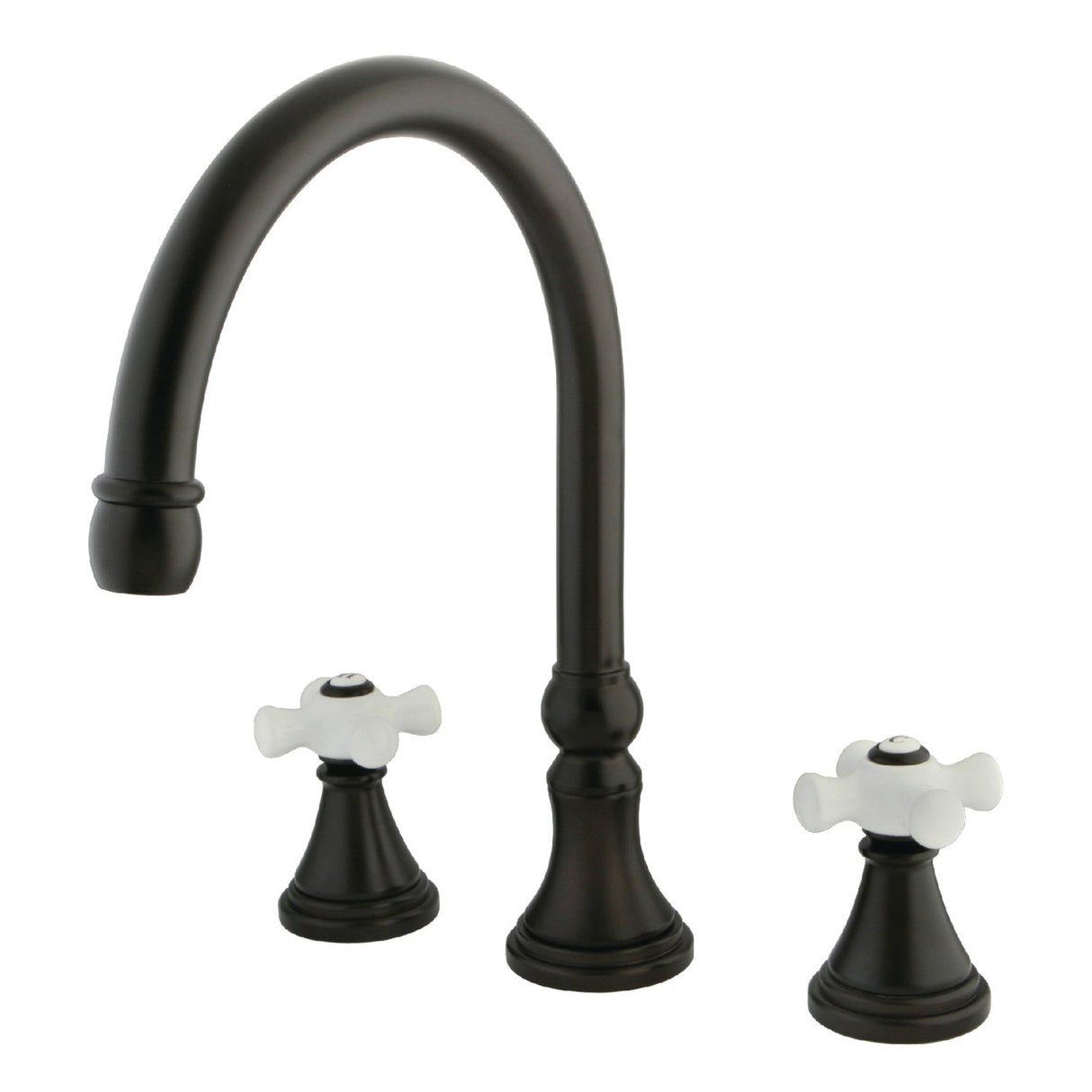 Roman KS2345PX Two-Handle 3-Hole Deck Mount Roman Tub Faucet, Oil Rubbed Bronze