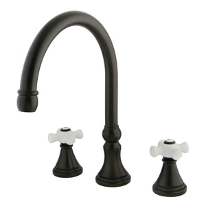 Roman KS2345PX Two-Handle 3-Hole Deck Mount Roman Tub Faucet, Oil Rubbed Bronze