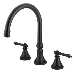 Templeton KS2345TL Two-Handle 3-Hole Deck Mount Roman Tub Faucet, Oil Rubbed Bronze