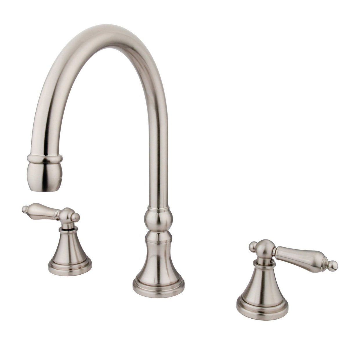 Roman KS2348AL Two-Handle 3-Hole Deck Mount Roman Tub Faucet, Brushed Nickel