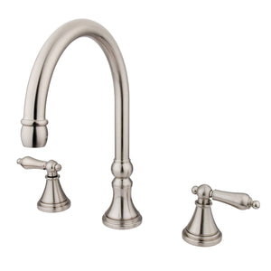Roman KS2348AL Two-Handle 3-Hole Deck Mount Roman Tub Faucet, Brushed Nickel