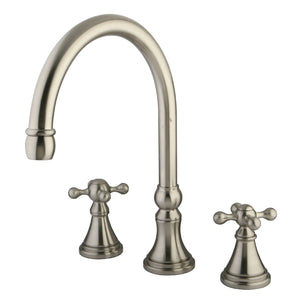 Roman KS2348KX Two-Handle 3-Hole Deck Mount Roman Tub Faucet, Brushed Nickel