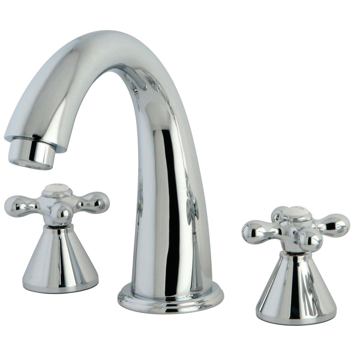 Naples KS2361AX Two-Handle 3-Hole Deck Mount Roman Tub Faucet, Polished Chrome