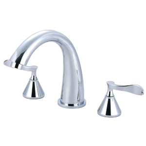 Century KS2361CFL Two-Handle 3-Hole Deck Mount Roman Tub Faucet, Polished Chrome