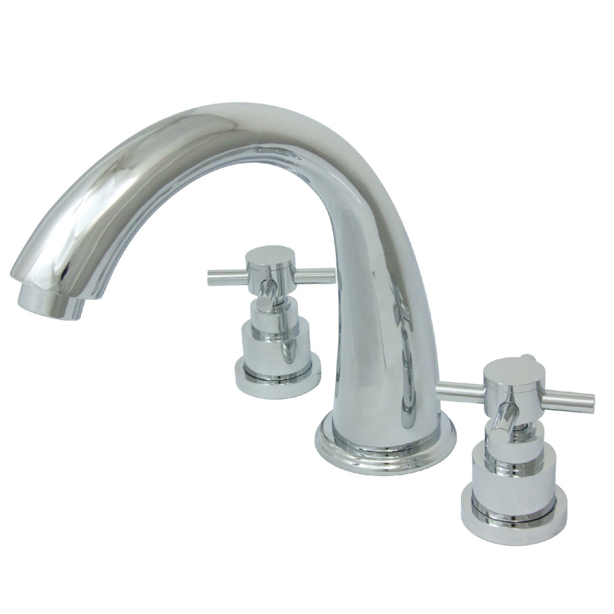 Roman KS2361EX Two-Handle 3-Hole Deck Mount Roman Tub Faucet, Polished Chrome
