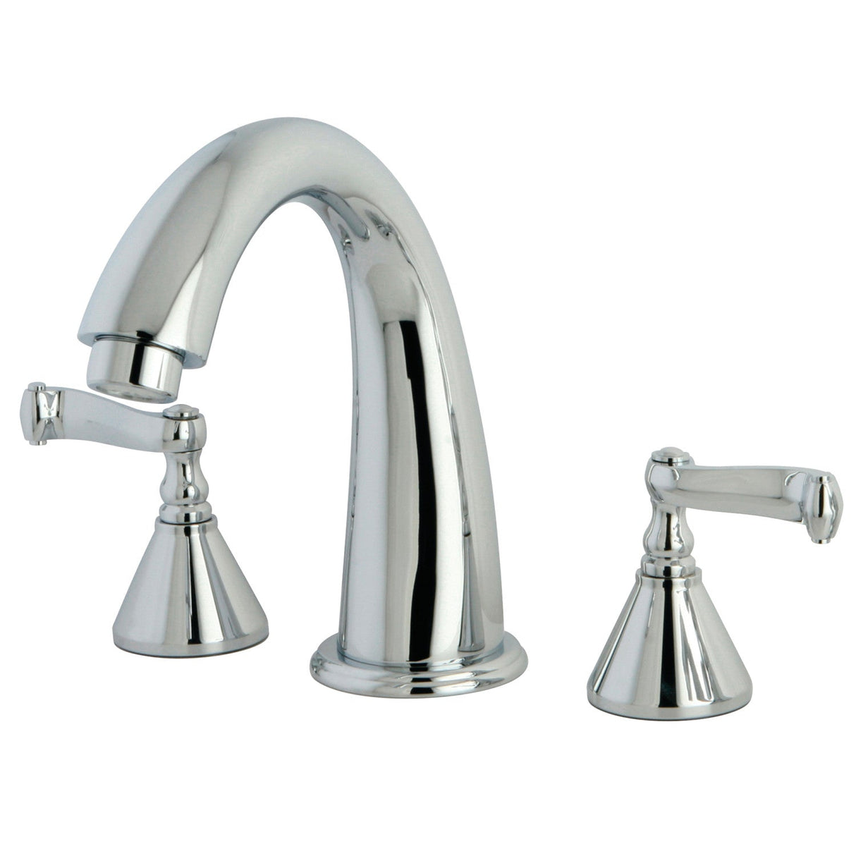 Roman KS2361FL Two-Handle 3-Hole Deck Mount Roman Tub Faucet, Polished Chrome
