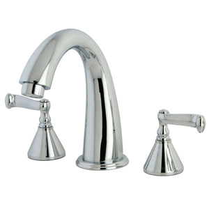Roman KS2361FL Two-Handle 3-Hole Deck Mount Roman Tub Faucet, Polished Chrome
