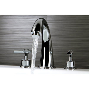 Milano KS2361ML Two-Handle 3-Hole Deck Mount Roman Tub Faucet, Polished Chrome