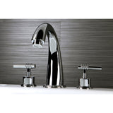 Milano KS2361ML Two-Handle 3-Hole Deck Mount Roman Tub Faucet, Polished Chrome