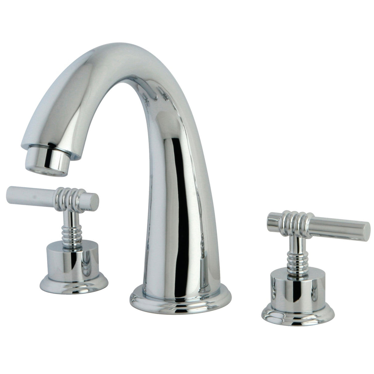 Milano KS2361ML Two-Handle 3-Hole Deck Mount Roman Tub Faucet, Polished Chrome