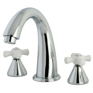 Naples KS2361PX Two-Handle 3-Hole Deck Mount Roman Tub Faucet, Polished Chrome